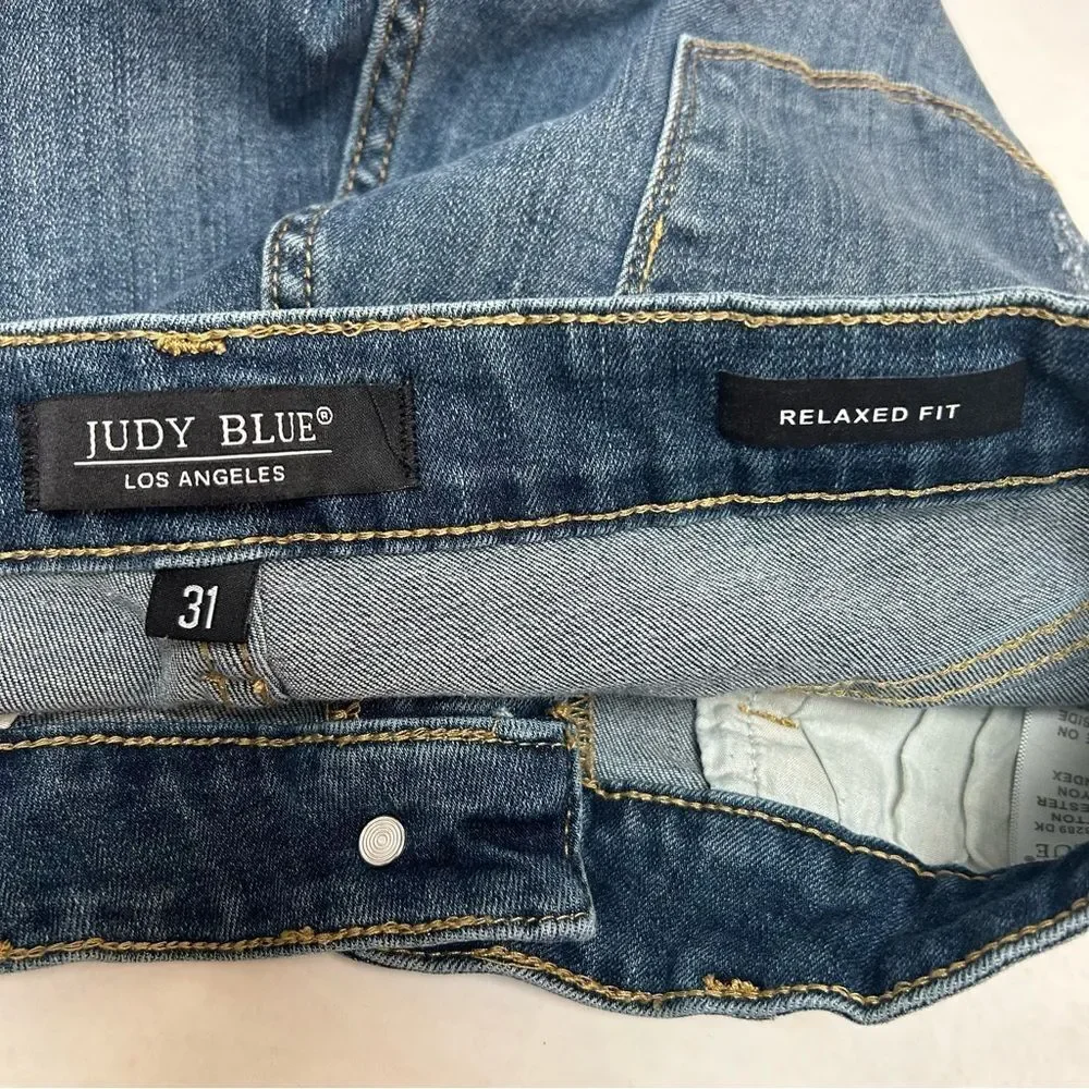 Judy Blue Relaxed Fit Distressed Jeans size 31 Style #8289‎
